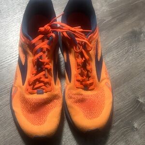 Brooks Men's Bright Orange Running Shoes with Navy Accents